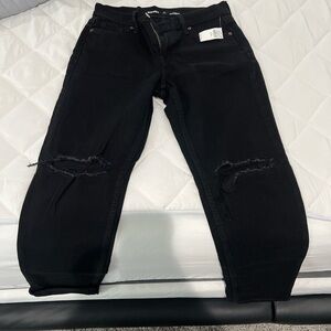 Trendy Black Ripped Jeans